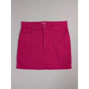 Mother High Waisted Smokin' Double Micro Skirt Womens 31 Raspberry Pink Boho